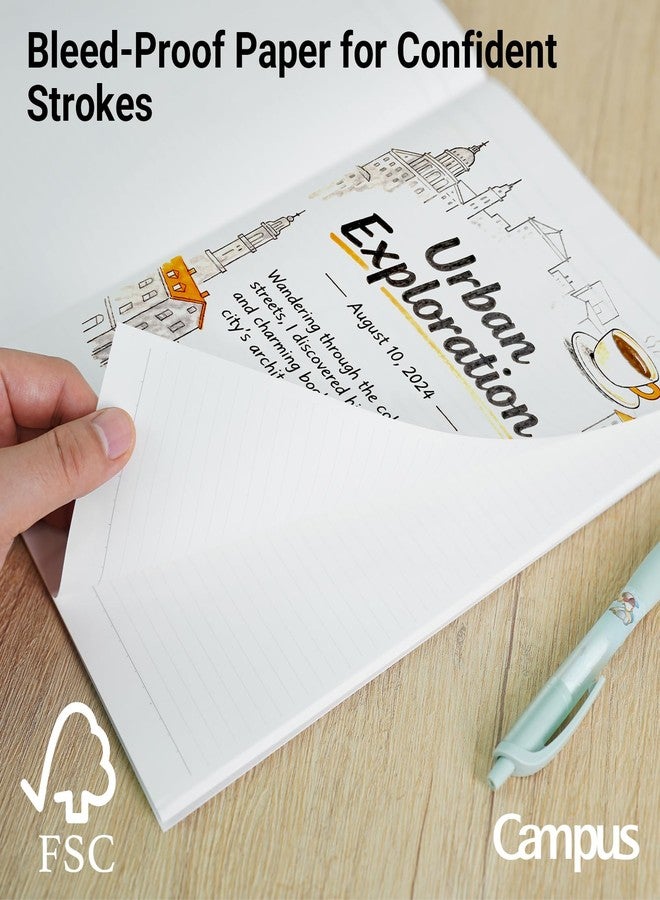 كوكويو دفاتر كوكويو كامبوس، مقاس 7 × 10 بوصة، دفاتر مسطرة، 30 ورقة، مسطرة 6 مم، عبوة من 10 دفاتر وردية اللون، مقاس B5، مناسبة للمدرسة والعمل، لوازم مدرسية، دفتر يوميات، مستورد من اليابان - Image 2